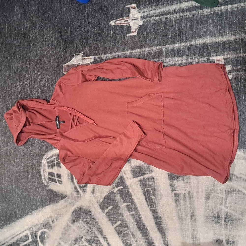Derek Heart Hooded sweatshirt dress stretch